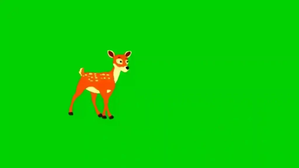 Cartoon Deer Green Screen Video