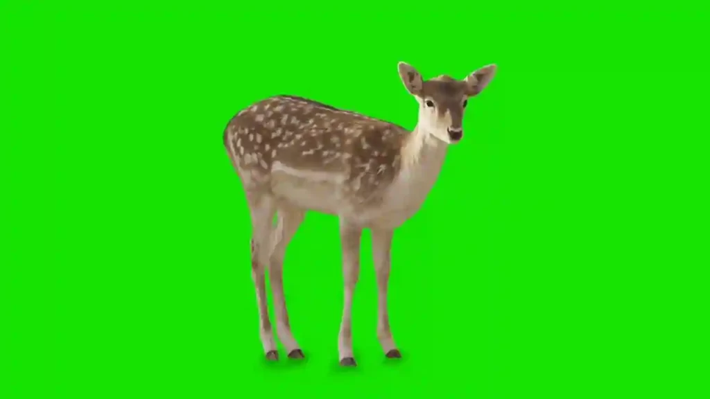 Standing Deer Green Screen