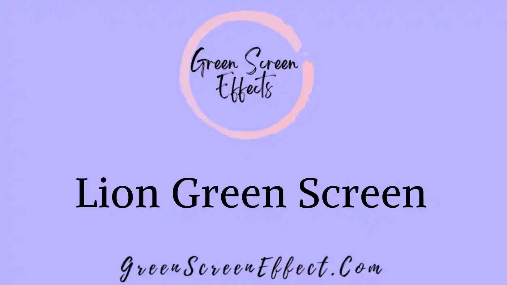 Lion Green Screen