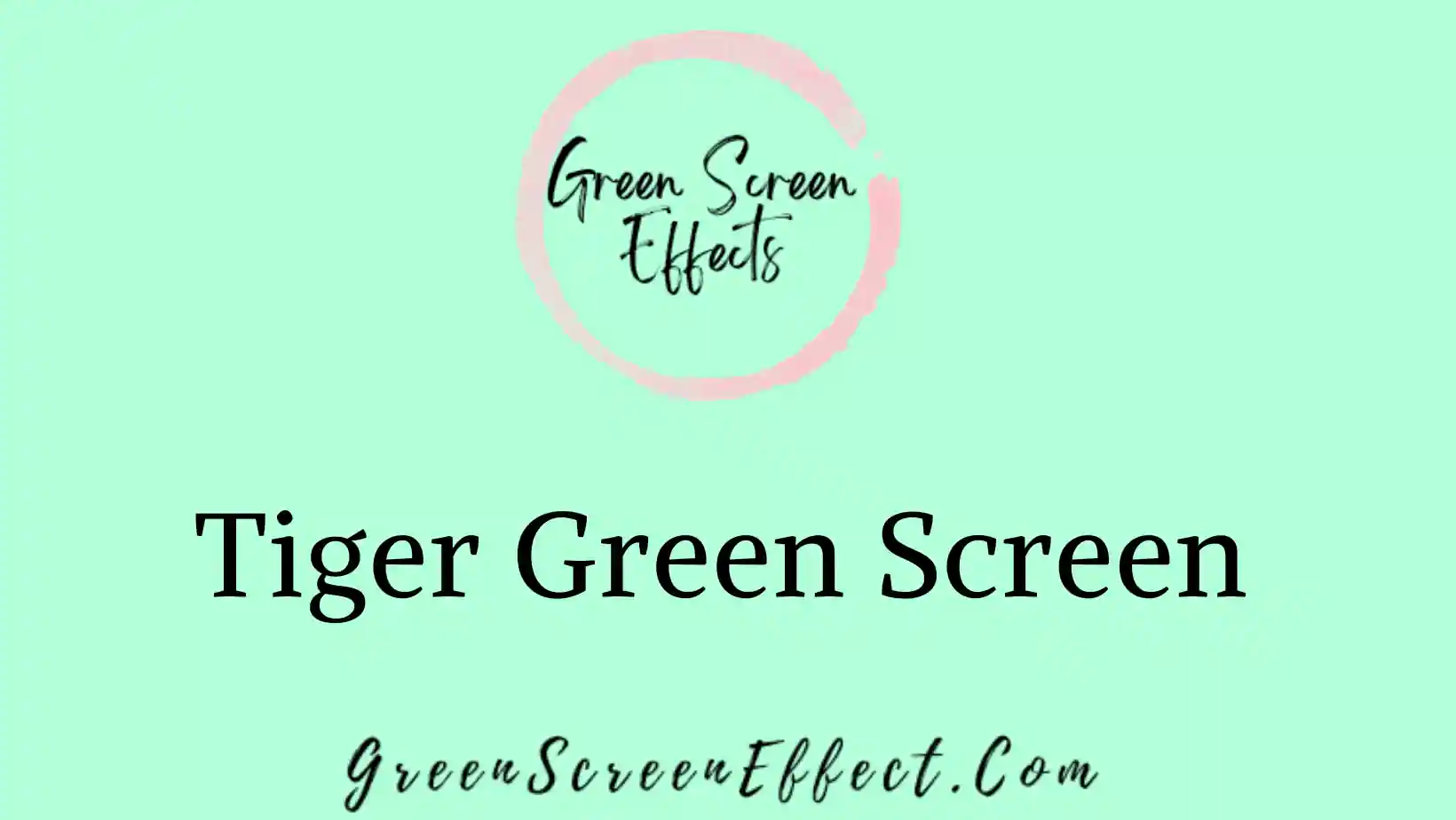 Tiger Green Screen